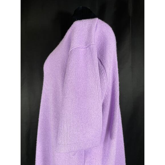 Vintage Lavender Plus Size Sweater Dress, Short Sleeves Mauroda 1x - Picture 6 of 8